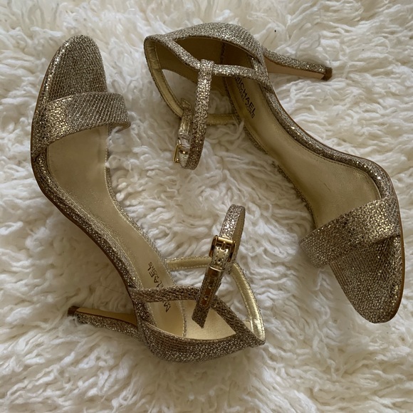 GOLD GLITTER MICHAEL KORS HEELS - Picture 5 of 6